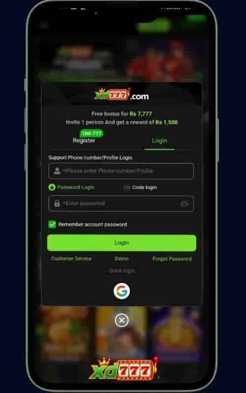 XD777 Game Login Process